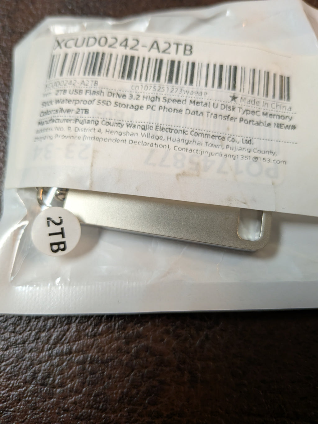 2TB USB 3.0 Silver Flash Drive