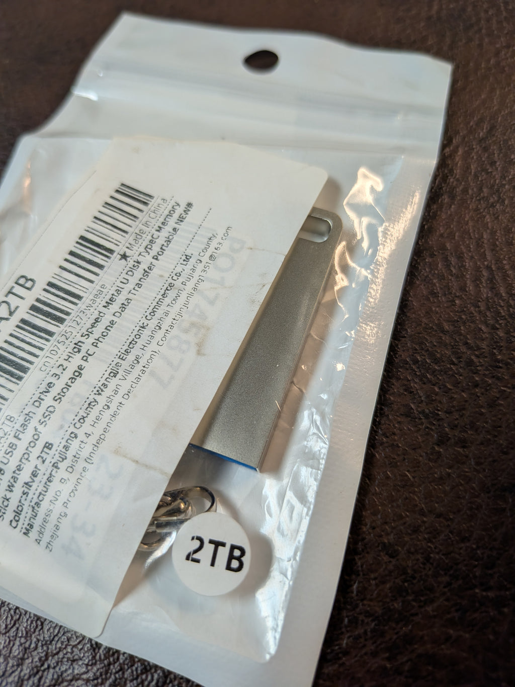 2TB USB 3.0 Silver Flash Drive
